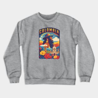 Vintage Travel Colombia Design Crewneck Sweatshirt